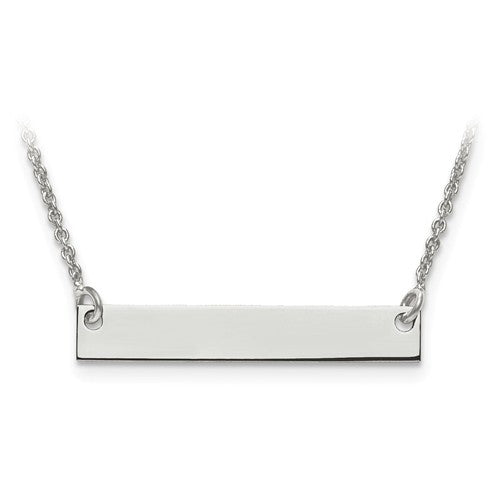 Silver or Gold Engravable Bar Necklace