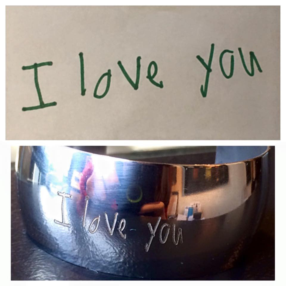 Christmas Special! Cuff Bracelet and Ornament with Handwritten Message $145