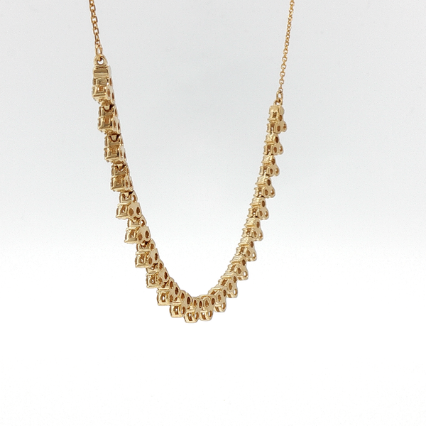 Diamond Cluster Necklace — Yellow Gold