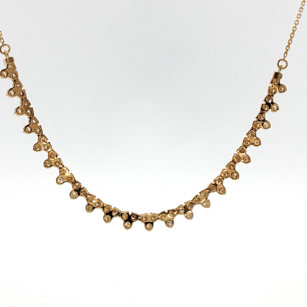 Diamond Cluster Necklace — Yellow Gold