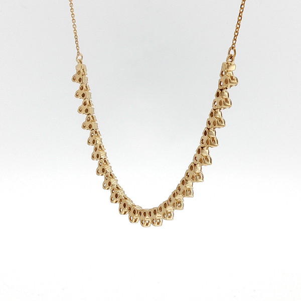 Diamond Cluster Necklace — Yellow Gold