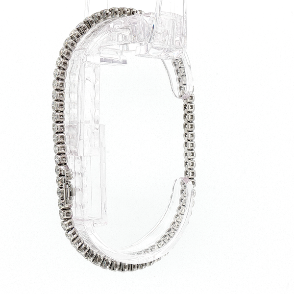 Bezel-Set Diamond Tennis Bracelet in White Gold