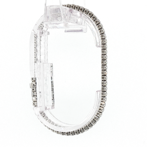 Bezel-Set Diamond Tennis Bracelet in White Gold