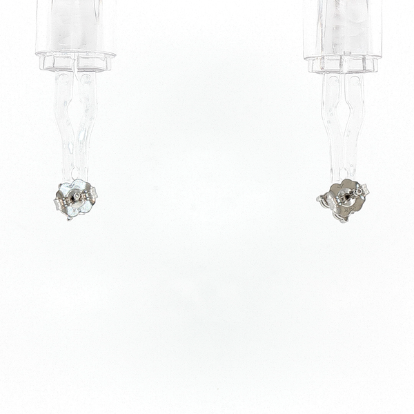 Diamond Cluster Stud Earrings in White Gold