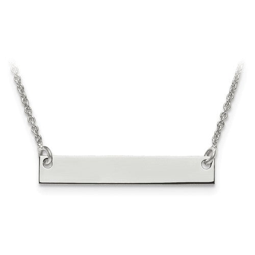 Silver or Gold Engravable Bar Necklace